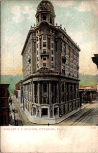 WABASH RAILROAD STATION Pittsburgh, Pennsylvania PA Postkarte - Bild 1 von 2