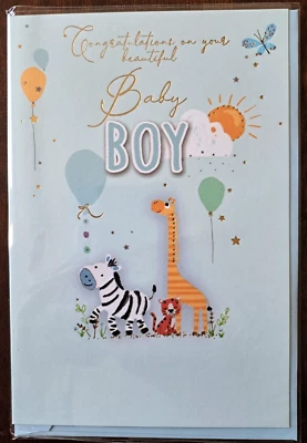 SIMON ELVIN Congratulations On Your Beautiful Baby Boy Card