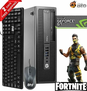 Gaming HP 600 G1 Computer i5 8GB 500GB NVIDIA GT 1030 Wi-Fi Desktop SFF PC Win11 - Picture 1 of 11