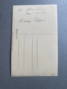 RUDOLF FISCHER Klassik signed Autogrammkarte 9x14 Autogramm - Picture 1 of 2
