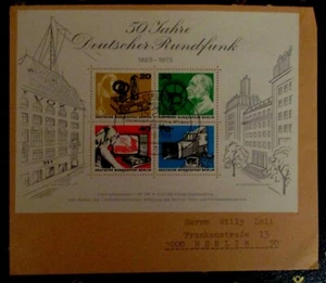Berlin SSt. Mi.nr. 455-458 - Block 4 - 50 Jahre Deutscher Rundfunk - 151212 - Bild 1 von 1