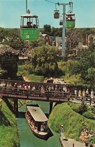 Vintage Six Flags Over Texas River Boats Astrolift Dallas Fort Worth TX Postcard - Picture 1 of 2