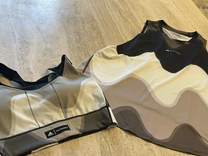 Adidas Marimekko Tank Size L XL 40” Shirt & 30” & Sports Bra Tennis Yoga WOMANS - Picture 1 of 14