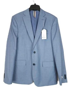 Ben Sherman Men's Skinny-Fit Stretch Suit Jacket Blue Sharkskin 40R NWT - Picture 1 of 7