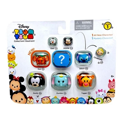 Disney TSUM TSUM StackEms 12 Figuras Série 1 Gus, Stitch Pateta Dumbo Tigger 6+ - Imagem 1 de 4
