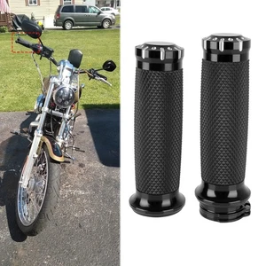 1" Inch Motorcycle Handle Bar Hand Grips For Harley Sportster XL 1200 883 48 72 - Picture 1 of 21