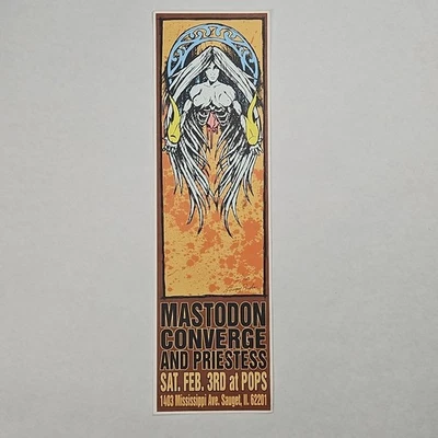 Mastodon Converge Priestess @ POPS FEB 3 2007 Vintage Concert Poster 5x17" - Image 1 of 4