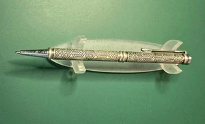 Vintage Ballpoint Pen , Silver / White Metal. Fully Working. - Picture 1 of 3