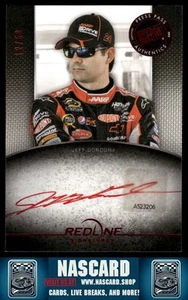 2012 Press Pass Redline Signatures Red #RS-JG1 Jeff Gordon #/50 - Picture 1 of 2