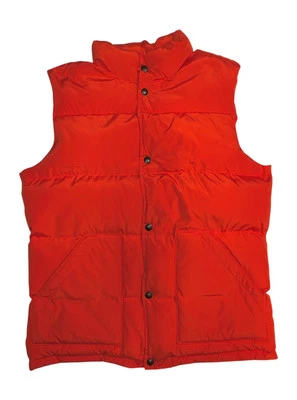Lands End Men's Orange Down Puffer Vest Mens Size M - Image 1 of 4