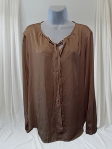 Camicetta pullover scollo a V The Limited taglia XL, Lt. Bronzo, simile al raso. E-3 - Foto 1 di 7