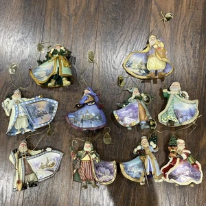 Lotto 10 Thomas Kinkade cimelio ornamenti Babbo Natale vecchio mondo Ashton Drake 2003 - Foto 1 di 24