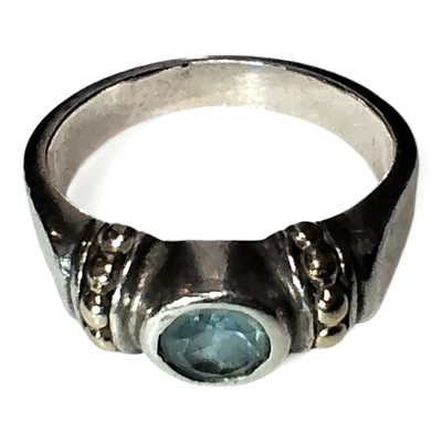 Лагос Caviar топаз / серебро / 18k золото кольцо размер 6-1/2 - Изображение 1 из 4