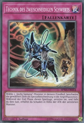 YuGiOh Technik des zweischneidigen Schwerts SPWA-DE054 Super Rare NM 1st - Bild 1 von 2