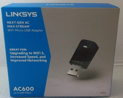 Adaptador Micro USB LinkSys AC600 (WUSB6100M) MU-MIMO Next-Gen AC Max-Stream Wifi - Imagem 1 de 4