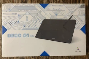 XP-Pen Deco 01 V2 8192 10x6.25 Art Graphics Drawing Tablet Digital Pen 8 Hot Key - Picture 1 of 5