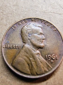 RARE 1961 D Lincoln Penny Error LIBERTY "L" On Edge - Picture 1 of 10