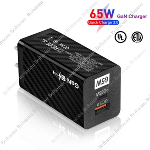65W GaN USB Type-C PD Fast Wall Charger Laptop Phone Tablet Adapter For iPhone - Picture 1 of 13
