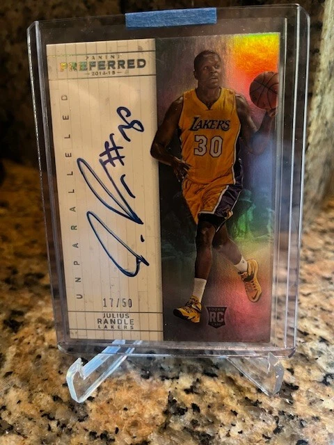 2014-15 Panini Preferred Unparalleled Rookies  17/50 Julius Randle Knicks Lakers - Image 1 of 2