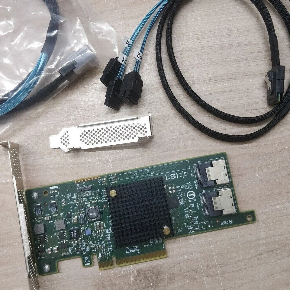 NUEVO LSI 9207-8i PCIE3.0 6Gbps HBA FW:P20 Modo TI ZFS FreeNAS unRAID 2* 8087 EE. UU. Foto 1 de 1