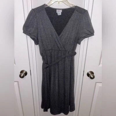 Oh Baby! by Motherhood Maternity grey crisscross dress - sz LARGE - Image 1 of 4