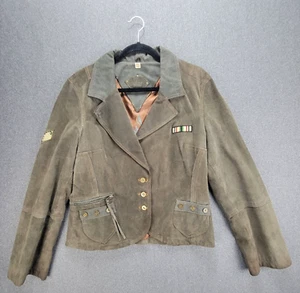 Vintage Wilson Leather XL Military Wings Sueded Jacket - Picture 1 of 12