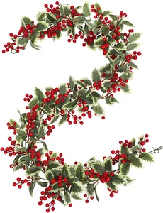 U'Artlines Total 11.5Ft Christmas Garland 2PCS Artificial Holiday Hanging Vine - Picture 1 of 9