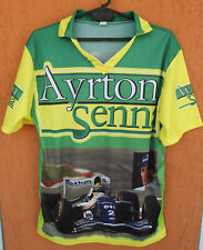 Vintage 90s Ayrton Senna Graphic T-Shirt F1 Formula 1 (M/L)