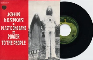 SUPER RARE John Lennon + PLASTIC ONO BAND=POWER TO THE PEOPLE FRENCH W/PIC SLEEV - Foto 1 di 1