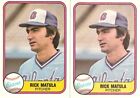 2 Card Rick Matula Baseball Card Lot 694