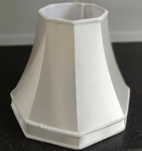 Paralume moderno ottagonale foderato panna 10", 12", 14", 16", 20" nuovo - Foto 1 di 5