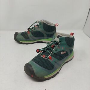 Keen Terradora Green Mid Top Dry Waterproof Hiking Sneaker Athletic Kid's Size 4