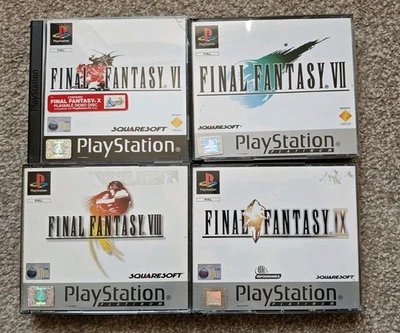 Final Fantasy VI VII VIII IX PS1 FF 6 7 8 9 Pacchetto Giochi PlayStation Completo - Immagine 1 di 4