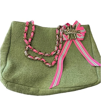 Bolso de Mano Bath & Body Works Goldie LMTD EDT Rosa/Verde Oliva Correa de Cadena de Metal Foto 1 de 4