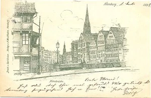 Hamburg, Hohebrücke, Vorläufer Ak, 1898 - Picture 1 of 1