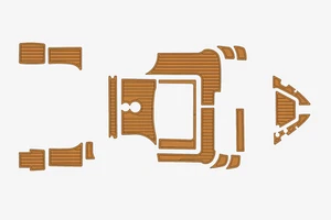 Saver 750 WA 2019 cubierta marina de teca Seadek EVA piso de bote de espuma - Imagen 1 de 19