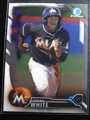 2016 Bowman Chrome Bcp203 Isaiah White Miami Marlins Card - Image 1 of 2