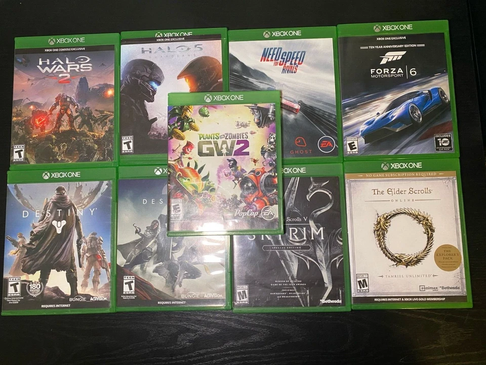 Lote de 9 juegos Xbox One, Forza 6, Halo 5, The Elder Scrolls... Foto 1 de 2