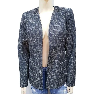 Blazer Traje Chaqueta Calvin Klein Mujer Carrera Formal Talla 8 Frente Abierto Texturizado  Foto 1 de 4