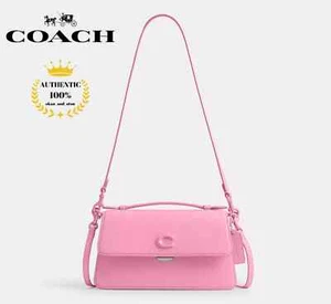 ❤️ COACH Juno Bag CR706 Vivid Pink 2way Shoulder Bag Glovetanned Leather JPN New - Picture 1 of 10