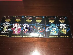 Pin Run Walt Disney World Marathon Weekend 2018 Pre Order Set of 6 Goofy Dopey - Picture 1 of 1