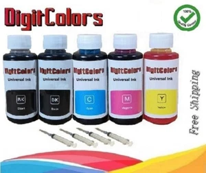 5x100ml bulk refill ink for Canon HP Lexmark Brother Dell Printer 4 colors - Picture 1 of 3