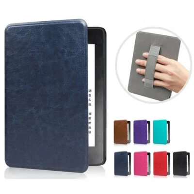 Leather Smart Case Cover w/ Hand Strap For Amazon Kindle 10th Paperwhite 4/3/2/1 - Image 1 of 4