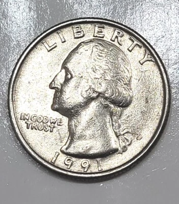 1991 D Washington Quarter Error Coin DDO - Image 1 of 4