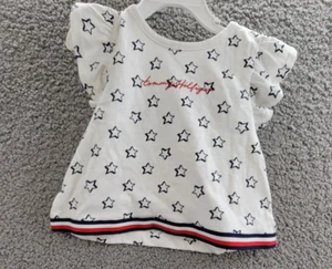 Tommy Hilfiger Flutter Sleeve Logo Star Top Toddler Girls 4T Multi Pullover - Picture 1 of 14