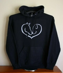 I'm a Dog & Horse Kind of Queen  Hoodie Sweatshirt Medium in Black - Imagen 1 de 6