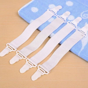 8X Elastic UK Sheet Straps Fasteners Clips Bed Mattress Grippers Suspender UK - Picture 1 of 9