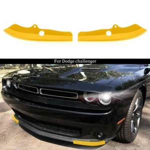 2x Car Front Bumper Lip Splitter Protector Trim For Dodge Challenger 2015+Yellow - Picture 1 of 7