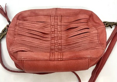 Day & Mood Anthropology Boho Fringe Handbag Purse Pink - Image 1 of 4