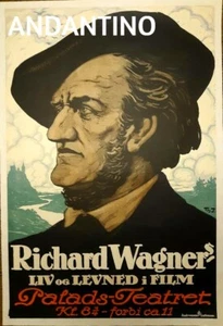 SPEKTAKULÄRES einzigartiges Original Vintage Opernkomponist Richard Wagner Filmplakat - Bild 1 von 2